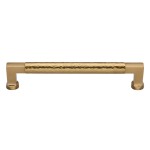 M Marcus Heritage Brass Cabinet Pull Bauhaus Hammered Design 203mm Centre to Centre